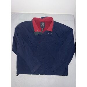 Vintage Gear‎ For Sports Windbreaker Jacket Men's L Blue Red GREAT CONDITION 90s